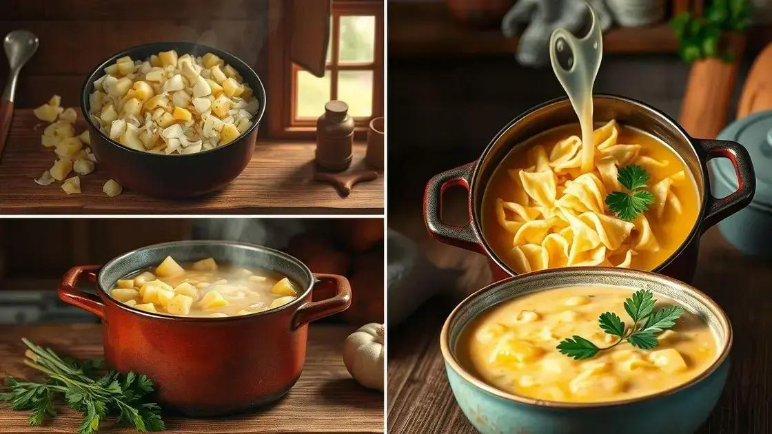 passo a passo para preparar a sopa