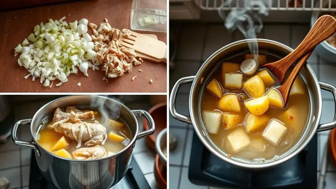 passo a passo para preparar a sopa