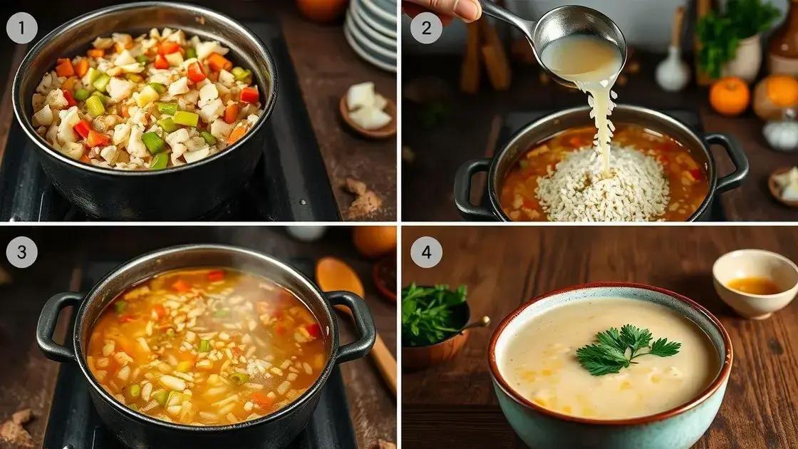 Passo a passo para preparar a sopa