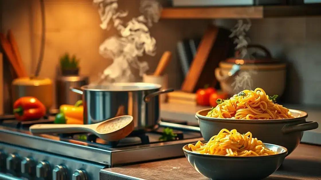 passo a passo rápido: refogado, caldo e macarrão