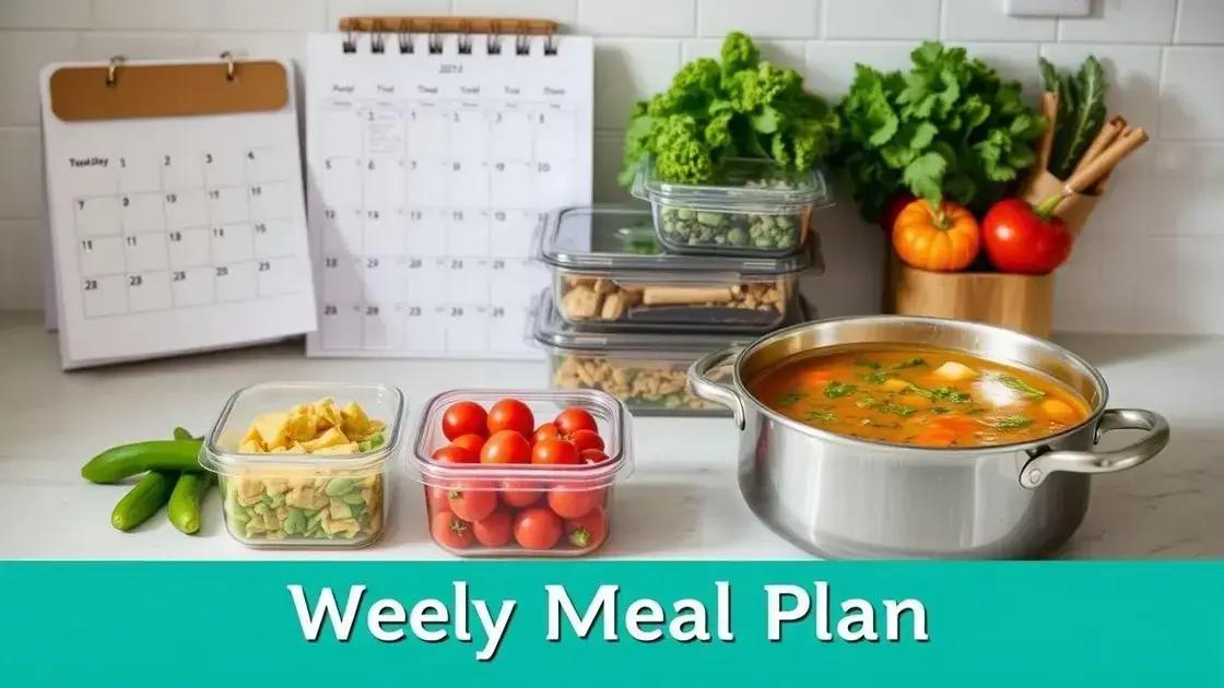 Planejamento de refeições com sopa de legumes