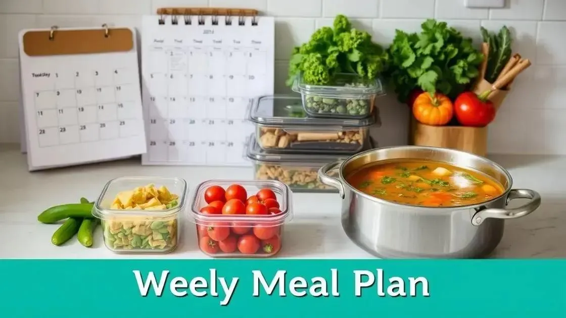 Planejamento de refeições com sopa de legumes Planejamento de refeições com sopa de legumes