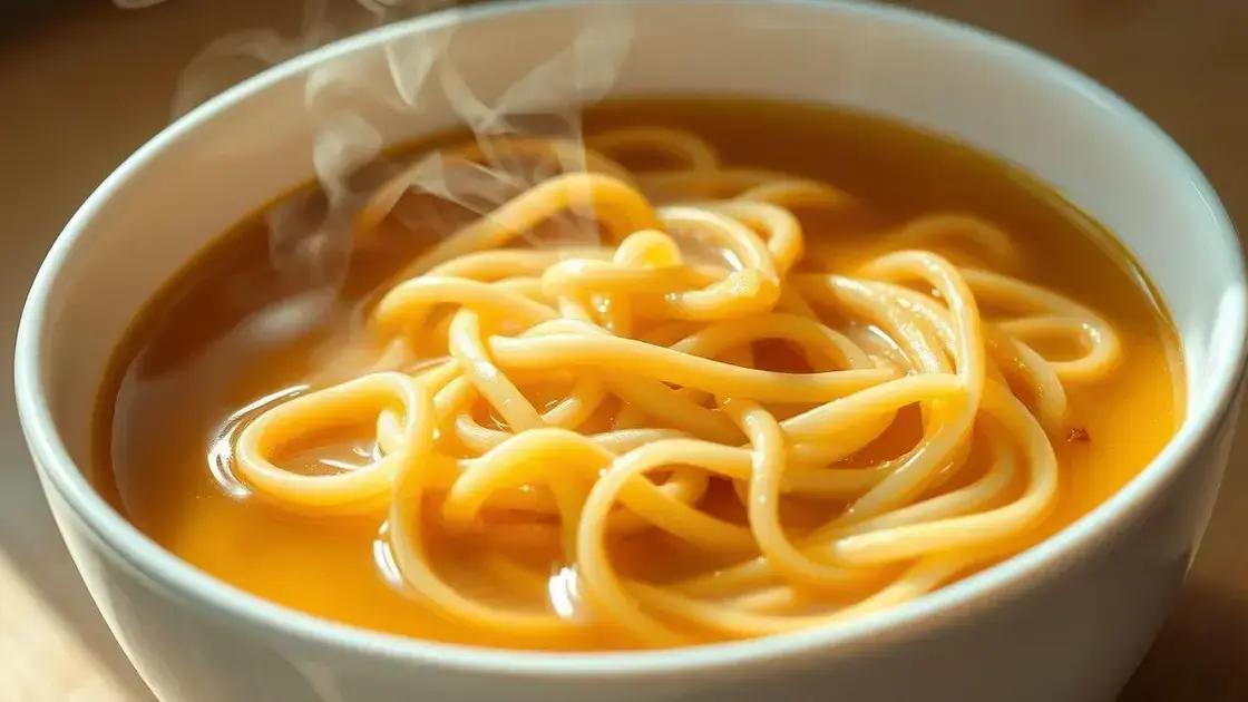 Ponto ideal do macarrão na sopa