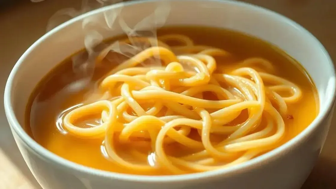 Ponto ideal do macarrão na sopa