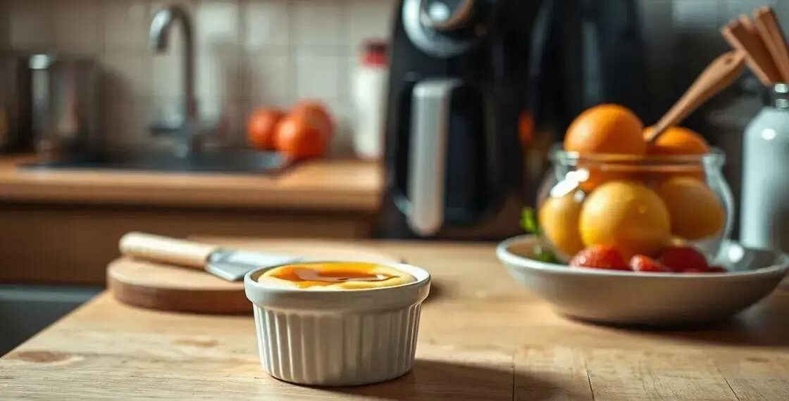 pudim de leite condensado na airfryer; como fazer um doce cremoso em minutos