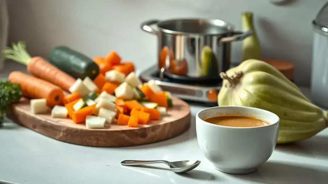 Receita básica de sopa de legumes para bebês
