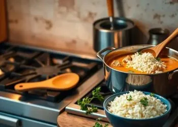 receita de canja de galinha simples com arroz; prática e rápida de fazer