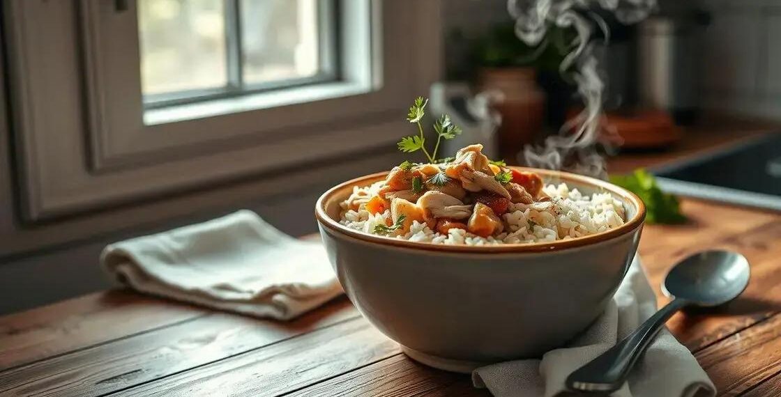 receita de canja de galinha simples; passo a passo rápido para um caldo saboroso