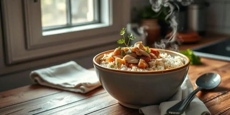 receita de canja de galinha simples; passo a passo rápido para um caldo saboroso