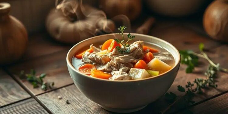 receita de sopa com frango; aprenda a fazer uma sopa reconfortante em 25 minutos