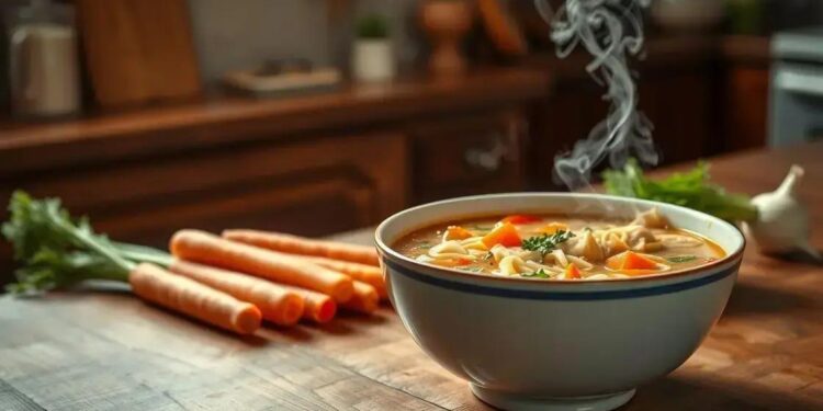 receita de sopa de macarrão: passos rápidos para um caldo reconfortante