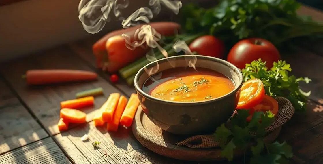 receita de sopa; descubra sabores reconfortantes em poucos passos rápidos