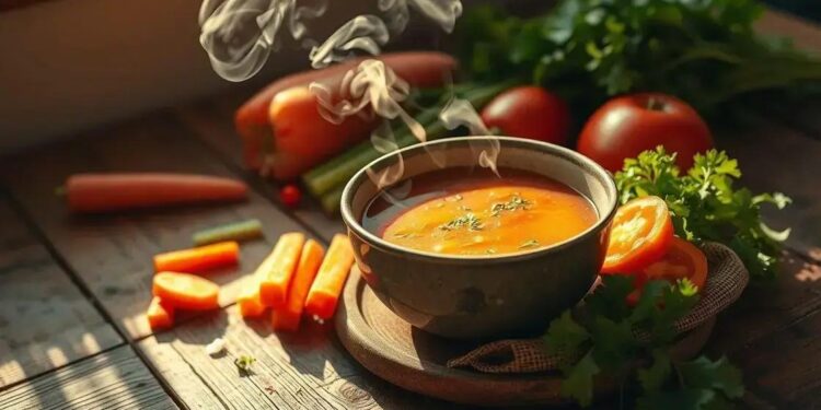 receita de sopa; descubra sabores reconfortantes em poucos passos rápidos