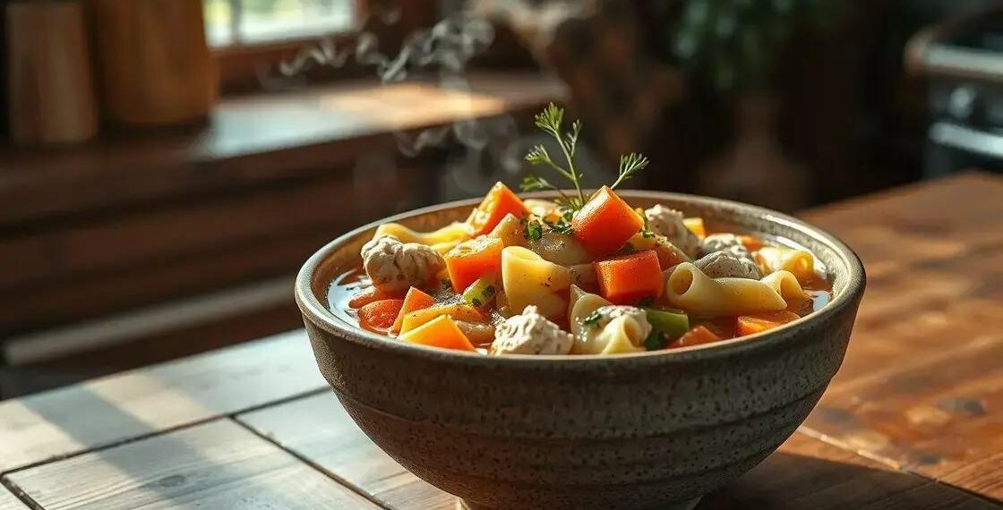 Receita de sopa macarrão: o conforto caseiro que aquece a alma em 20 minutos