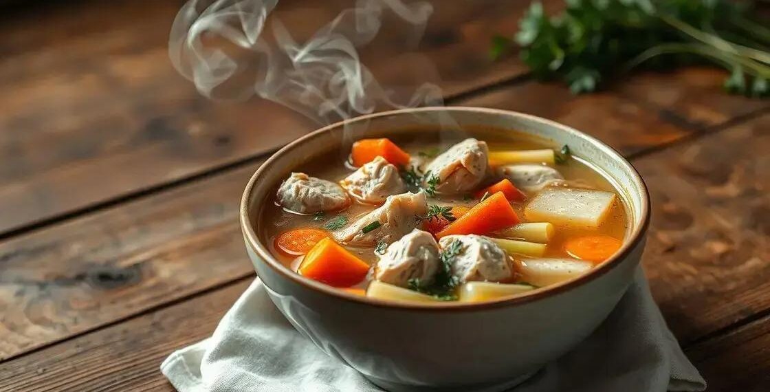 receita sopa de frango: descubra o segredo de um caldo reconfortante