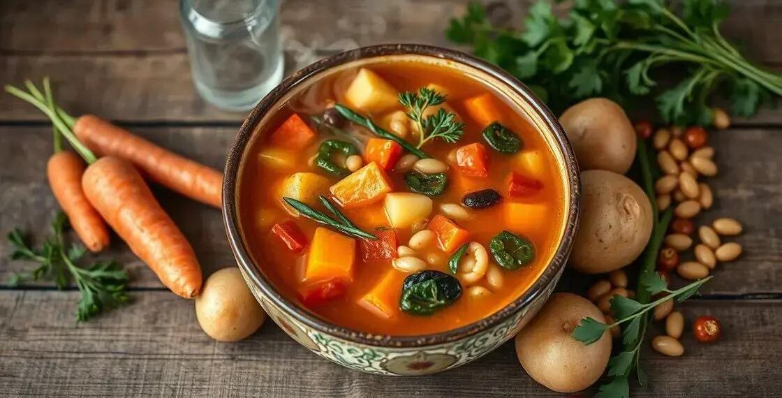 receita sopa de legumes; aprenda a fazer uma sopa reconfortante em 30 minutos