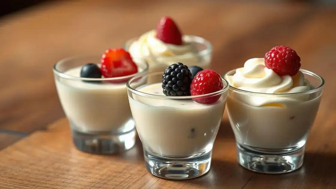 receitas rápidas para uma sobremesa cremosa
