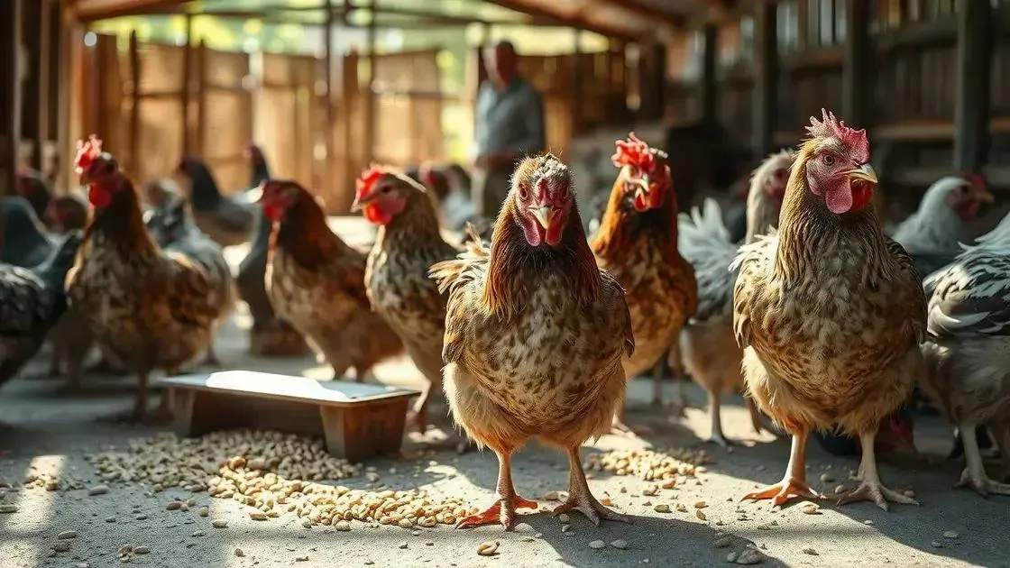 Sinais de que a galinha está com alimentação desequilibrada