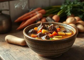 sopa carne com legumes; aprenda a preparar refeição reconfortante e nutritiva