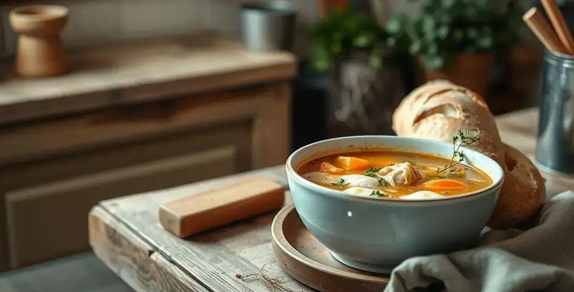 sopa com frango; descubra como fazer uma versão rápida e reconfortante hoje