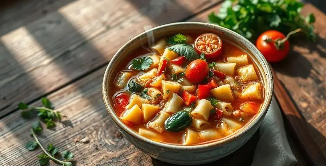 sopa com macarrão; descubra uma versão rápida que conforta em minutos