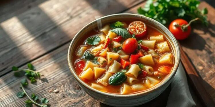 sopa com macarrão; descubra uma versão rápida que conforta em minutos