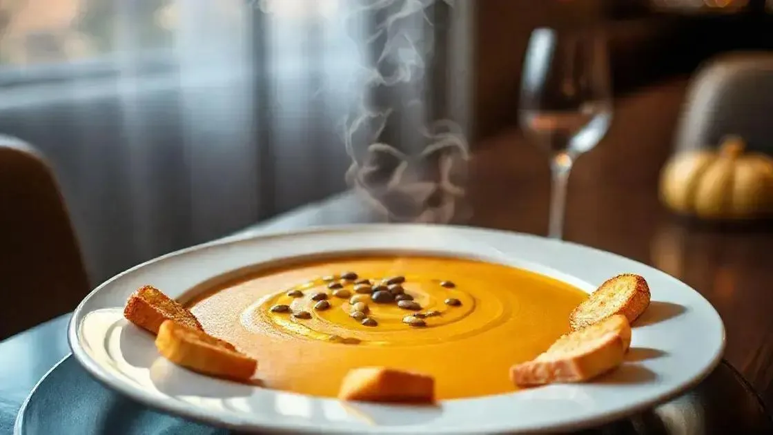 Sopa cremosa de abóbora: sofisticação com simplicidade Sopa cremosa de abóbora: sofisticação com simplicidade