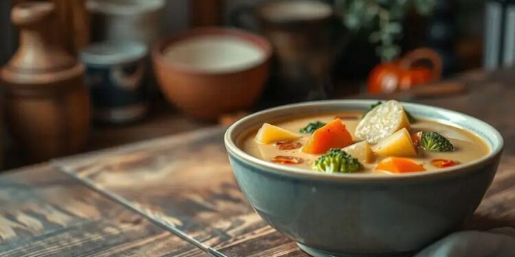 sopa cremosa de legumes; descubra como obter textura aveludada rápida