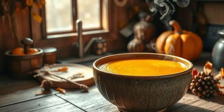 sopa de abóbora cremosa; aprenda a fazer conforto rápido com poucos ingredientes