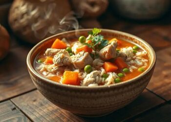 sopa de arroz e frango; prepare uma versão rápida, nutritiva e saborosa