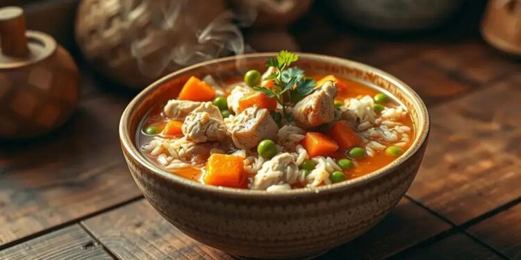 sopa de arroz e frango; prepare uma versão rápida, nutritiva e saborosa