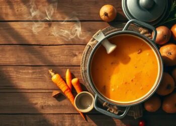 sopa de batata cenoura; descubra como preparar uma versão cremosa em 30 minutos