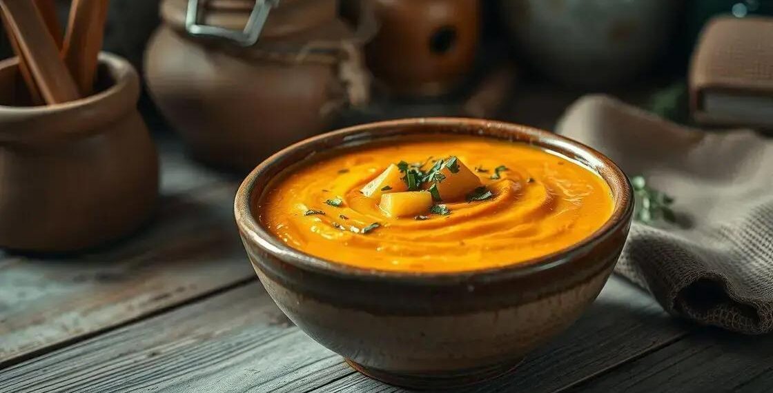 sopa de batata com cenoura; uma opção rápida e saborosa para o jantar em família