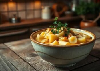 sopa de batata com macarrão: receita fácil para dias frios