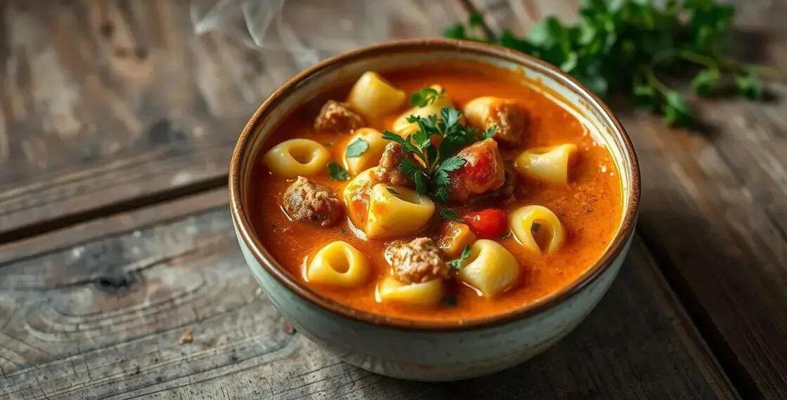 Sopa de capeletti cremosa: o segredo para um jantar reconfortante