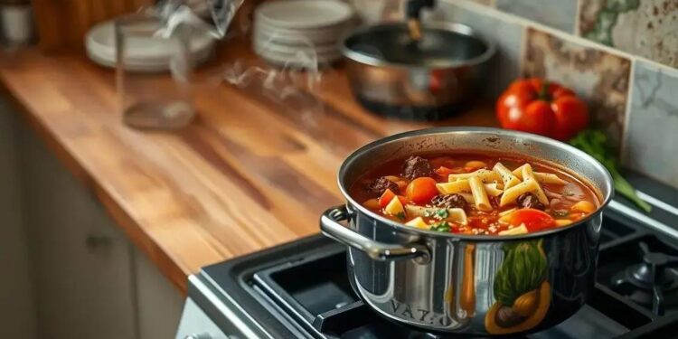 sopa de carne com legumes e macarrão; descubra como deixar saborosa e prática