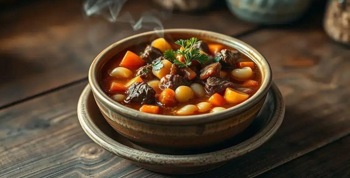 sopa de carne com legumes e macarrao; dicas rápidas para refeições em 30 minutos