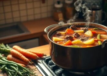 sopa de carne com legumes receita; aprendizado rápido e delicioso em casa