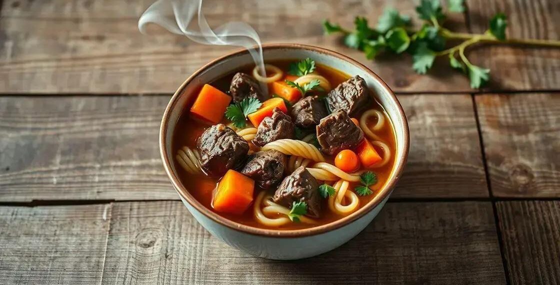 sopa de carne com macarrao; descubra como fazer uma sopa saborosa em casa hoje