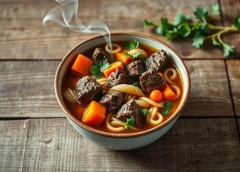 sopa de carne com macarrao; descubra como fazer uma sopa saborosa em casa hoje