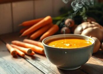 sopa de cenoura com batata; saiba como preparar um caldo nutritivo e econômico