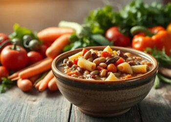 sopa de feijão com legumes e macarrão; como deixar a refeição mais nutritiva