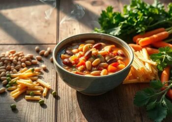 sopa de feijão com macarrão e legumes; segredo para sabor inédito hoje