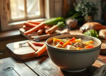 sopa de frango com legumes; como preparar em menos de 30 minutos