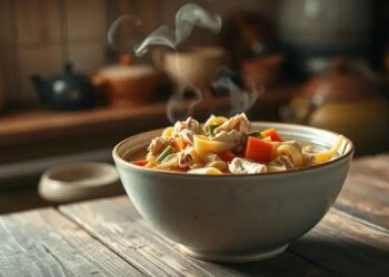 sopa de frango com legumes e macarrão; aprenda a fazer um jantar reconfortante