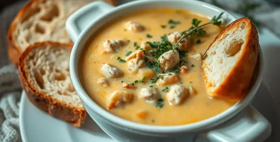 sopa de frango cremoso: receita fácil para dias frios