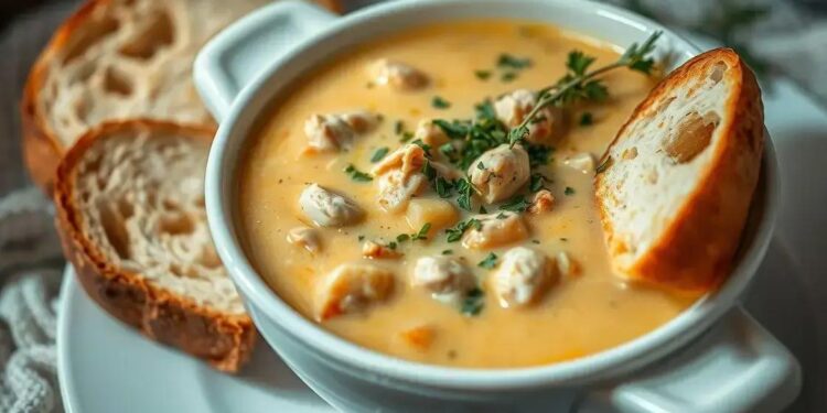 sopa de frango cremoso: receita fácil para dias frios