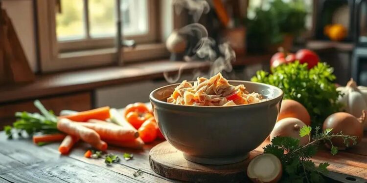 Sopa de frango desfiado; descubra como fazer um caldo reconfortante em casa