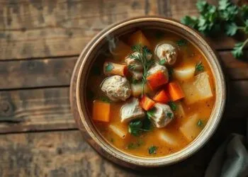 sopa de frango e legumes; como fazer uma refeição reconfortante em 30 minutos