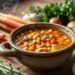 Sopa de grão de bico com legumes: receita nutritiva que aquece o coração